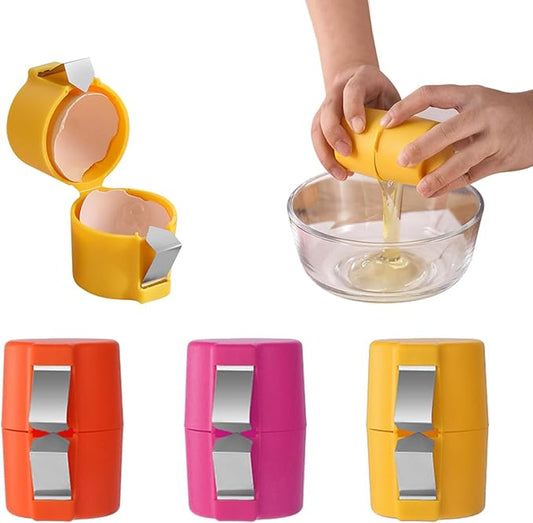 3 Packs Egg Cracker Tool Handheld Egg Cutting Tool Eggshell Remover Kitchen Egg Shell Cutter Tool Portable Eggshell Opener Baking Accessories for Home Dorm Kitchen