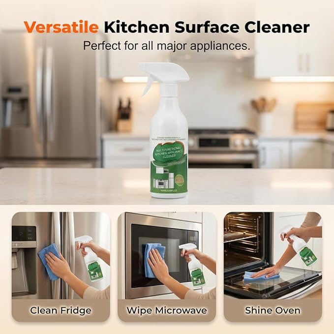 2026 New Multipurpose Enzyme Foam Cleaner, Powerful Multipurpose Kitchen Appliance Cleaner Spray, Oil Stains Clean Up Kitchen Appliance Cleaners, for Household, Oven, Stove, Range Hood (1)