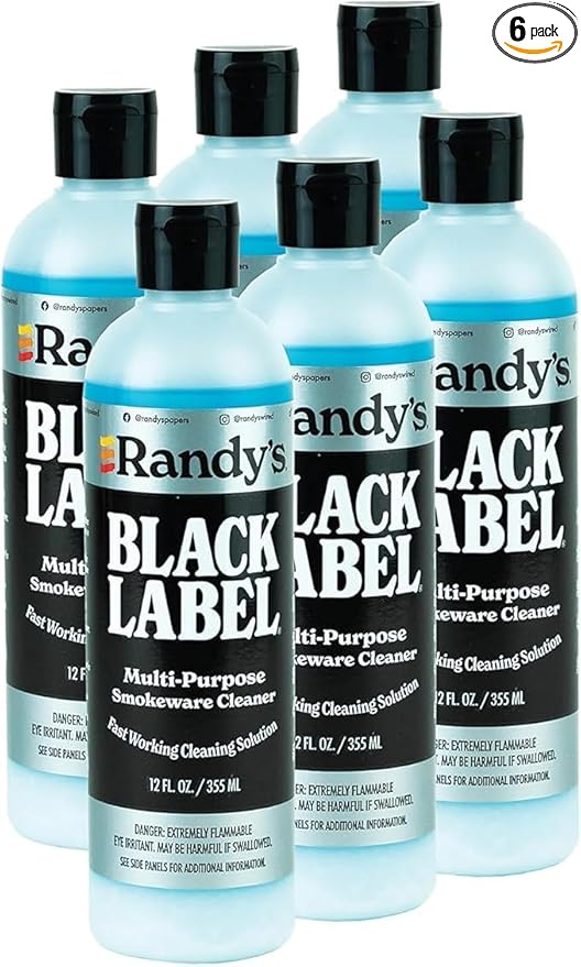 Randy’s Black Label Cleaner, 12 fl oz (6-Pack) – Multipurpose Surface Cleaner for Glass, Metal & Ceramic – Glass Top Stove Cleaner, Streak-Free Finish, Residue-Free, Fast-Drying Formula