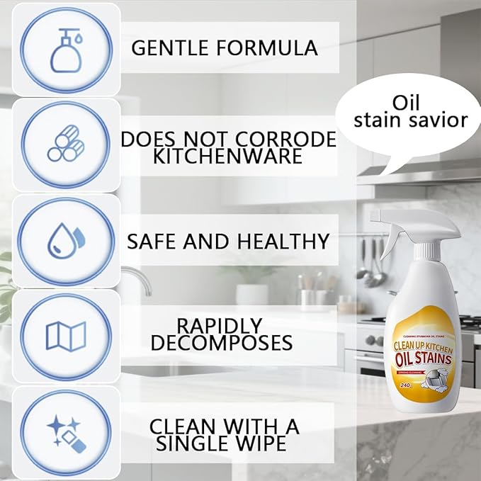 Heavy Duty Degreaser,New Upgrade Kitchen Heavy Duty Cleaner Spray Portable Degreasing Spray, All-Purpose Kitchen Pots and Pan Cleaner for Appliances Countertops Range Hoods (3, White)