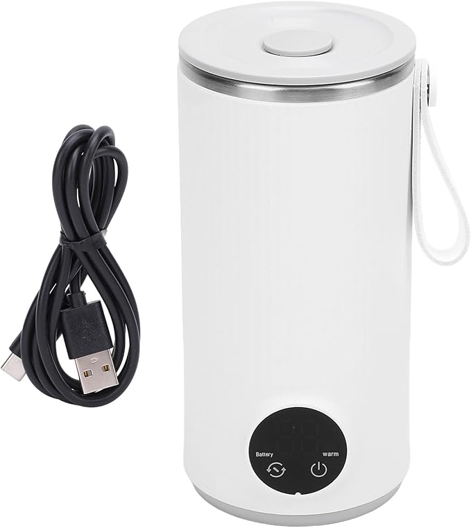 Electric Travel Kettle, Mini Portable Rechargeable Cordless Camping Kettle 6000mAh Small Hot Water Boiler 400ml Electric Kettles Steel