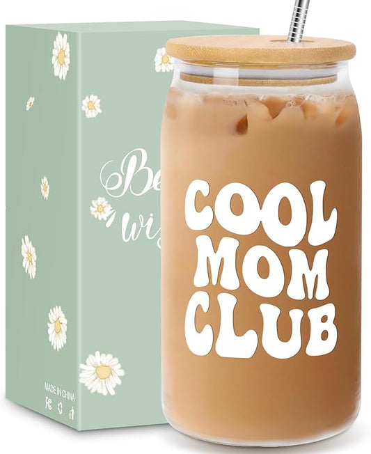 Mothers Day Gifts for Mom from Daughter Son, Funny Gifts Ideas for Women Mama Stepmom Mother In Law, Personalized Anniversary Birthday Mothers Day Presents for Wife from Husband - Can Glass 16OZ