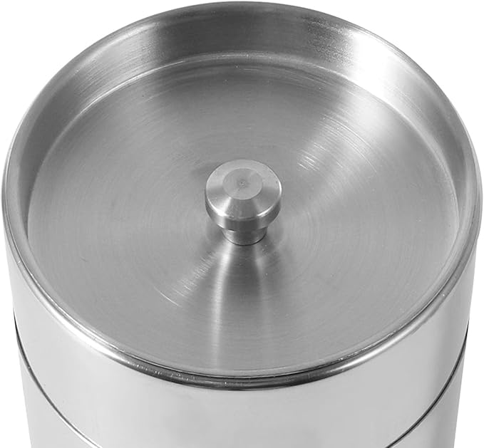 Tea Canister, 18.59oz Loose Leaf Tea Storage, Airtight Double Lids Containers for Loose Teas, 304 Stainless Steel Teas Tins Canisters for Camping, Adventure, 3.0x5.9in