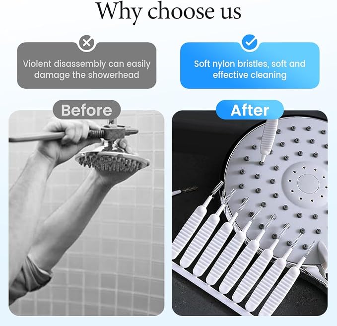 Shower Head Cleaning Brush for Small Hole, 2026 Upgrade Gap Hole Anti-Clogging Cleaning Brush, Multifunctional Shower Head Cleaning Brushes for Household Bathroom (10 Pcak)