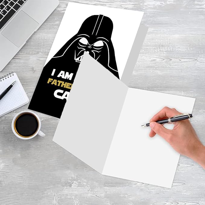Ziwenhu Star Wars Fathers Day Card,Funny Fathers Day Star Wars Gifts,Darth Vader Fathers Day,Star Wars Dad Cards for Husband, Dad, Son,I Am Your Fathers Day Card