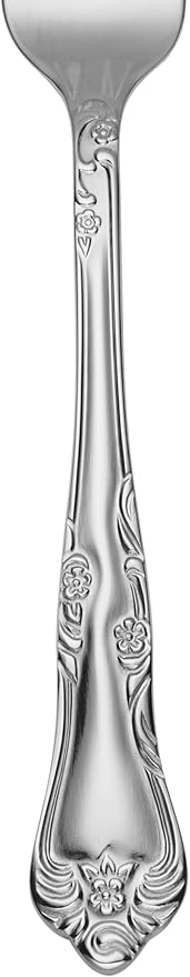 Oneida Silverware Set, Azalea 20 Piece Everyday Flatware Set, Service For 4, 18/0 Stainless Steel, Floral Design, Dishwasher Safe, Mirror Finish, Knives Spoons And Forks Sets (Silver, 20 Piece)