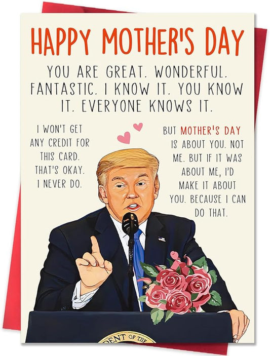 Funny Mothers Day Card, Humor Mothers Day Gifts for Mom from Daughter Son, Unique Mother’s Day Card for Wife from Husband