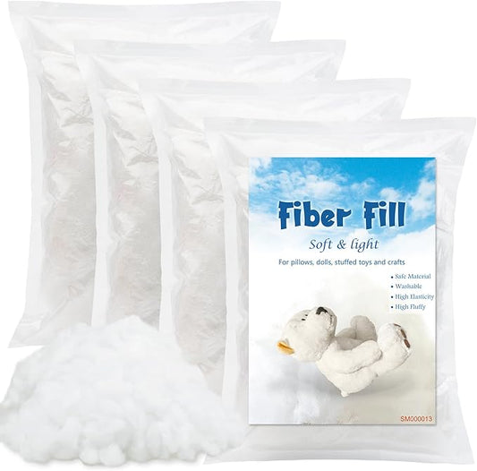 Jmuiiu 28.22oz Polyester Fill, Polyester Fiberfill Stuffing for Stuffed Animals, Polyfill Stuffing, Pillow Stuffing for Pillows, Fiber Filling Stuffings for Crafts Home Decors Projects