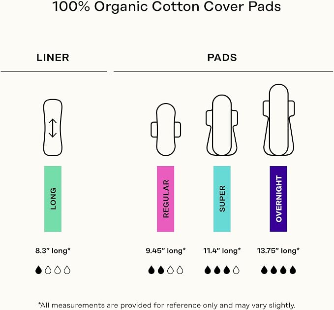 The Honey Pot Company - Calming - Regular Pads for Women | 100% Organic Cotton Cover - Calming Herbs of Lavender, Ashwagandha, & Lemon Balm - Pads w/Wings - Feminine Care - 20ct
