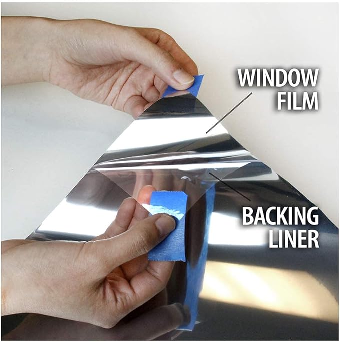 BDF EXS15 Exterior Window Film Daytime Privacy and Sun Control Mirror Silver 15 (Dark) - 48in X 14ft