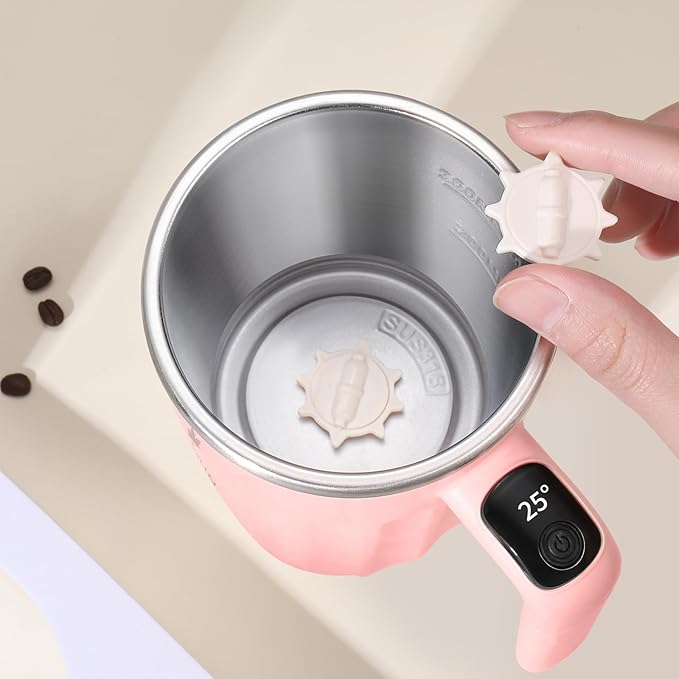 Drink Stirrer,Self Stirring Mug,Self Stirring Coffee Mug,Suitable for Coffee, Milk, Cocoa and Other Beverages (PInk, 12 Ounces)
