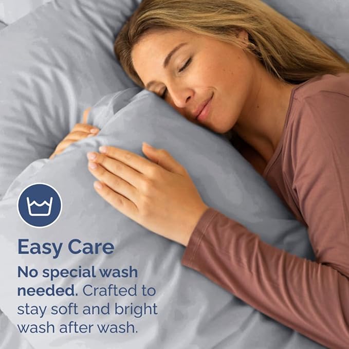 Standard Pillow Cases Set of 8 - Ultra Soft Hotel Quality Pillowcase Covers - Comfy & Wrinkle Free - Shrink, Stain and Fade Resistant - Machine Washable Pillow Protectors - 8 Piece Set - Steel Blue