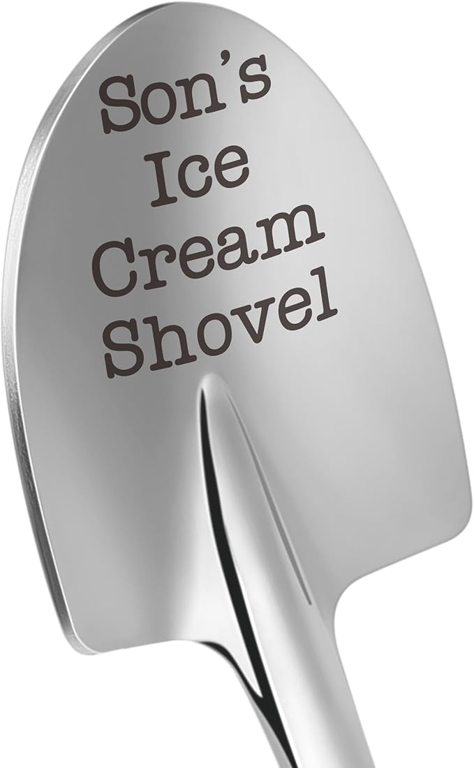 Son Gifts Ice Cream Shovel Spoon Gift for Him Teens Boys Adult Son Easter Basket Essentials Easter Egg Stuffer Gift for Son's Birthday Fathers Day from Mom Dad