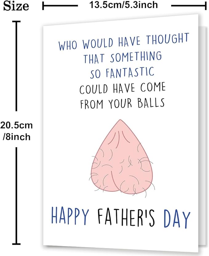 Ziwenhu Hilarious Father To Be Gifts First Time, Rude Father Day Cards Gifts from Kids, Special Father’s Day Card for Daddy from Wife,Funny Father's Card with Envelope