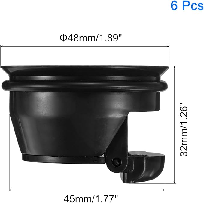 uxcell Floor Drain Anti-Odor Core, Plastic Shower Floor Drain Backflow Preventer Hair Catcher for Kitchen Bathroom Balcony, Black 4Pcs