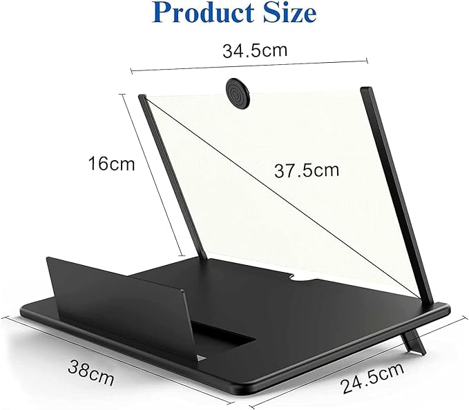 18" Screen Magnifier for Cell Phone,Fanlory 3D HD Magnifying Projector Screen Enlarger for Movies, Videos and Gaming, Foldable Phone Stand with Screen Amplifier,Gifts for Mom Dad & Family