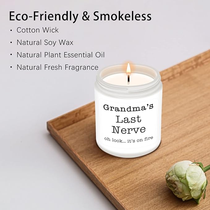 Homsolver Gifts for Grandma from Grandkids, Funny Grandma Gifts, Best Grandma Christmas Gifts, Thanksgiving Retirement Gift, Birthday Gifts for Grandma, Perfect Lavender Scented Candles