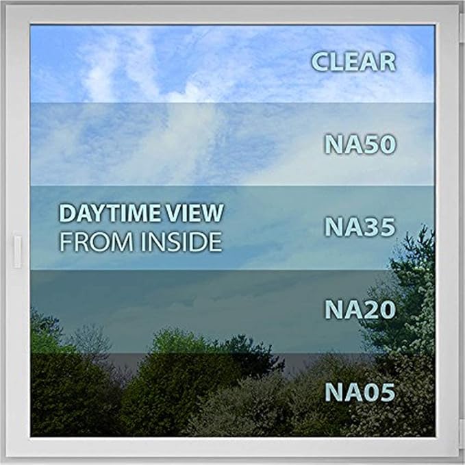 BDF NA35 Window Film Sun Control and Heat Rejection Natural Black 35 (Medium) - 36in X 50ft