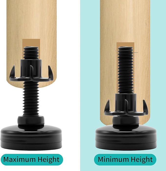 Heavy-Duty Furniture Adjustable Feet, Corrosion-Resistant Levelers, Suitable for Tables, Cabinets, Chairs, Sofas, Workbenches, and Other Heavy-Duty Furniture (24 Pack)