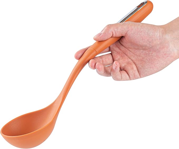 Restaurantware Silicone Utensil Set Pack of 1 Non-Slip Handle 6-Piece Kitchen Tool Set, Heat-Resistant Dishwasher-Friendly Cooking Accessories, Durable Orange Cooking Utensils