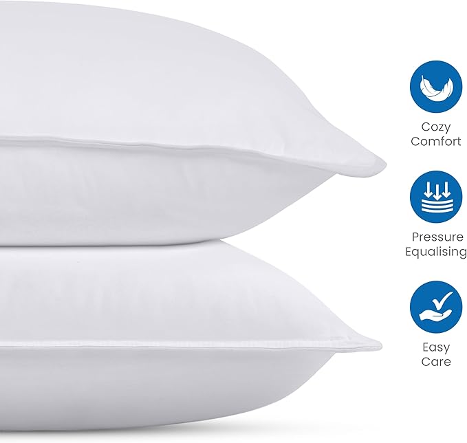 Utopia Bedding Bed Pillows for Sleeping (White), King Size, Set of 4, Hotel Pillow, Cooling Pillows for Side, Back or Stomach Sleepers