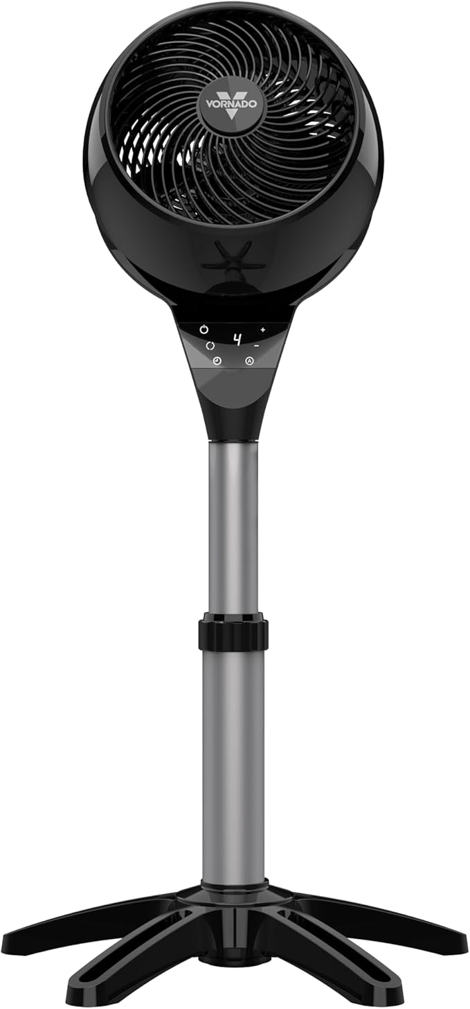 Vornado 6803 OSC Whole Room Pedestal Circulator with Oscillation, Included Remote, 29-39” Adjustable Height, Timer, Aromatherapy with Included Scent Pads, 4 Speed Settings, Easy-Clean Removable Grille