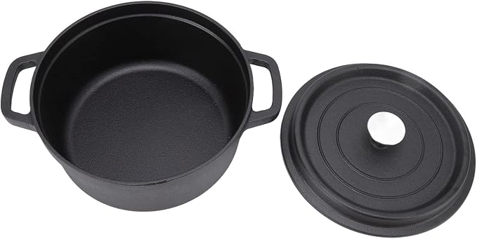 AYNEFY Large Cast Iron Pot 30cm Dual Loop Handle Stew Pot Premium Material Dutch Oven Pot Present for Cooking Enthusiasts, AYNEFYxhue503bg1