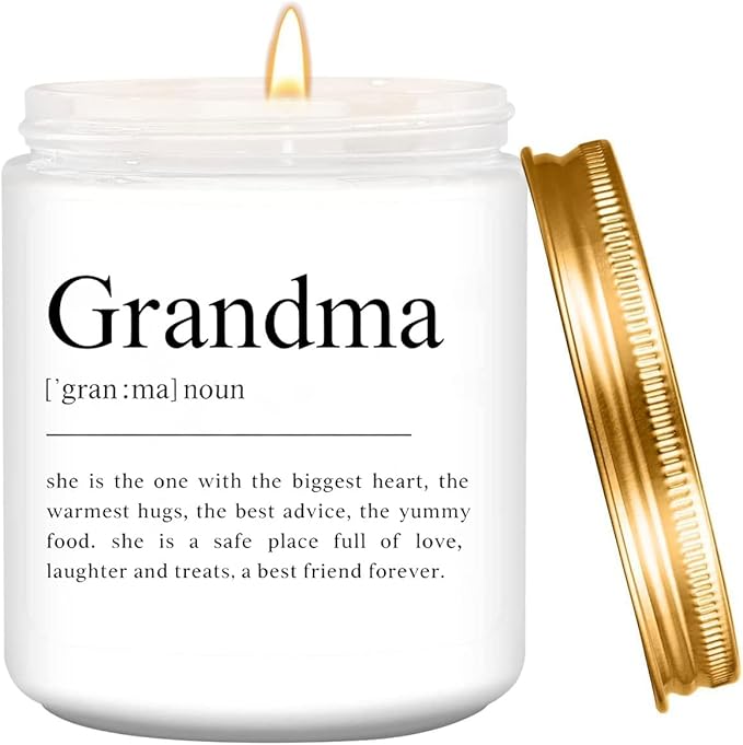 LEIOH Gifts for Grandma,Birthday Mothers Day Christmas Grandma Gifts from Grandchildren,Gift Ideas for Grandmother from Granddaughter,Grandson,Grandkids Lavender Jar Candle