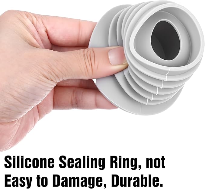 Gjinxi 2 Pcs Washing Machine Drain Hose Seal, Pipe Cover Plug Hose Adapter Drain Pipe Seal Plug Drain Sewer Silicone Sealing Stopper Cover Cap for Laundry Room Bathroom Kitchen