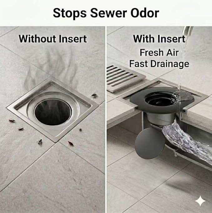 Shower Drain Floor Drain Backflow Preventer Magnetic Levitation One-Way Drain Valve Fast Drainage Shower Plug Insert Drain Plug Fit for Tube Depth 2.56-4.13in (Caliber（2.76-3.5in）,Depth 2in)