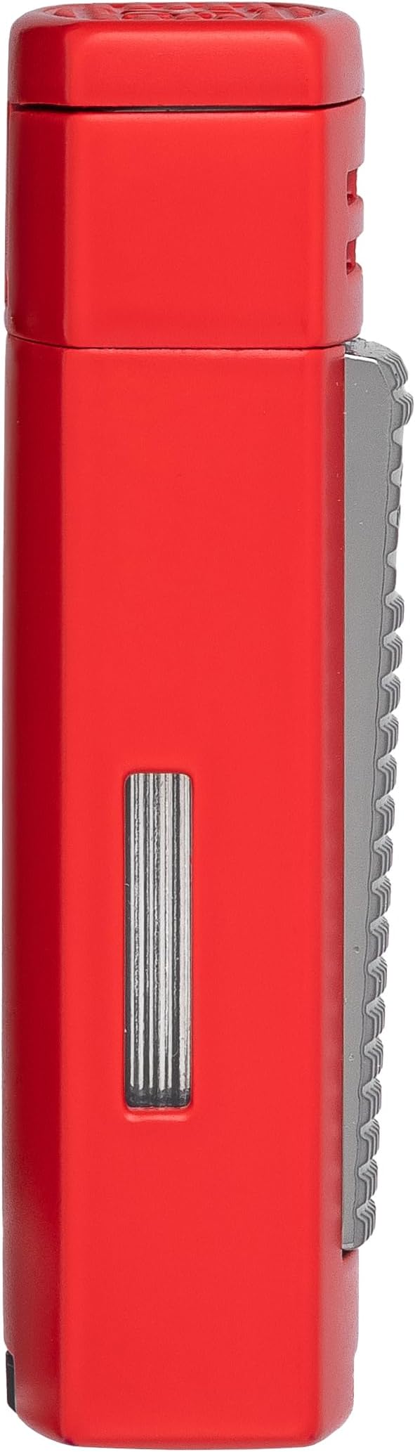XIKAR® Ion Double-Jet Flame Cigar Lighter. with Textured Trigger Button and a Safety Mechanism. (Red)