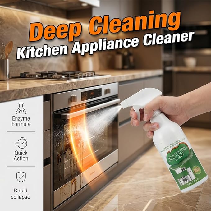 2026 New Multipurpose Enzyme Foam Cleaner, Powerful Multipurpose Kitchen Appliance Cleaner Spray, Oil Stains Clean Up Kitchen Appliance Cleaners, for Household, Oven, Stove, Range Hood (1)