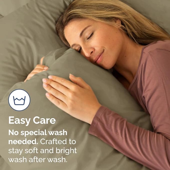 Standard Pillow Cases Set of 2 - Ultra-Soft Hotel Quality Pillowcase Covers - Comfy & Wrinkle Free - Stain and Fade Resistant - Machine Washable Pillow Protectors - 2 Piece Set - Standard Khaki