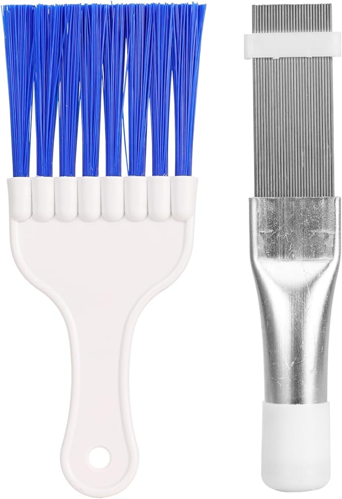Air Conditioner Condenser Fin Cleaning Brush Stainless Steel Coil Condenser Brush AC Fin Comb Refrigerator Coil Cleaning Whisk Brush Evaporator Radiator Repair Tool