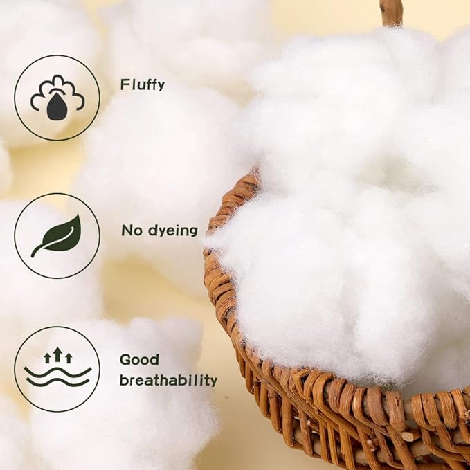 BUTUZE 24.7oz Premium Polyester Fiber Fill, Polyfill Stuffing High Resilience Fiberfill Stuffing for Craft, Crochet Stuffing, Cotton Stuffing Part Pillow Comforter DIY, Recyclable