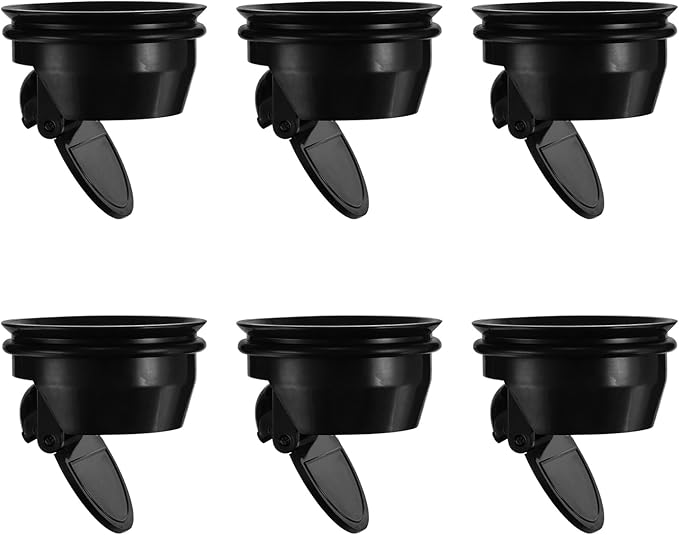 uxcell Floor Drain Anti-Odor Core, Plastic Shower Floor Drain Backflow Preventer Hair Catcher for Kitchen Bathroom Balcony, Black 4Pcs