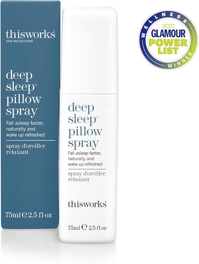 This Works Deep Sleep Pillow Spray with Lavender, Vetivert & Chamomile – Natural Aromatherapy Sleep Mist for Bedtime Relaxation, 75ml / 2.5 fl oz