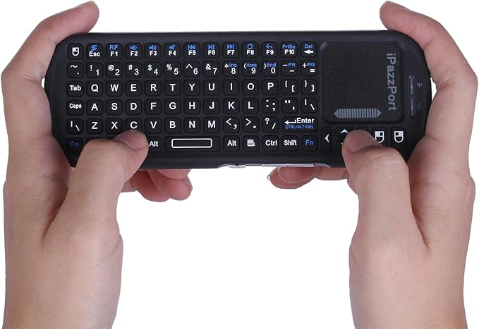 iPazzPort 2.4G Mini Wireless Keyboard with Touchpad Mouse Combo, Lightweight Portable Keyboard Controller, Compatible with Android TV Box/PC/Tablets/PS4/Raspberry Pi 3/HTPC KP-810-19S