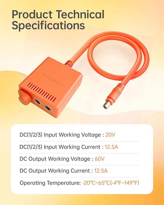 Solar Panel Connectors for Jackery Explorer Portable Power Station 3000 Pro / 2000 Plus/ 2000 V2/ 1000 Plus/ 1000 V2 and Solar Panel SolarSaga 200W/100W, for 2 or 3 Solar Panels Connection