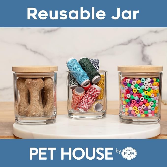 Pet House Candles, Plant-Based, Long Lasting, Clean Burning Scented Pet Odor Candles - Lilac Garden