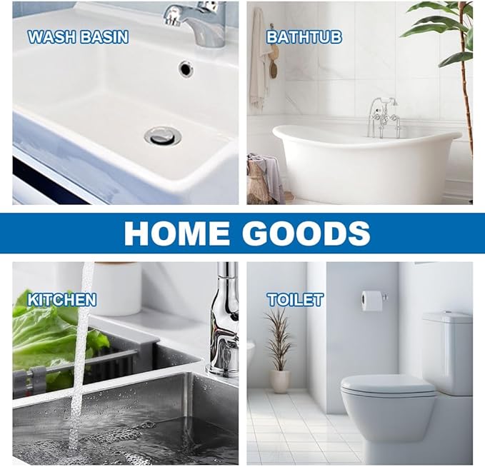 Powerful Pipe Dredging Agent, 2025 New Pipeline Dredging Agent, Drain Clog Remover, Upgrade Quick Cleaning Drains Toilet Cleaner Tool, Sink and Drain Pipe Unclogging Agent for Kitchen, Bathroom (2Pcs)