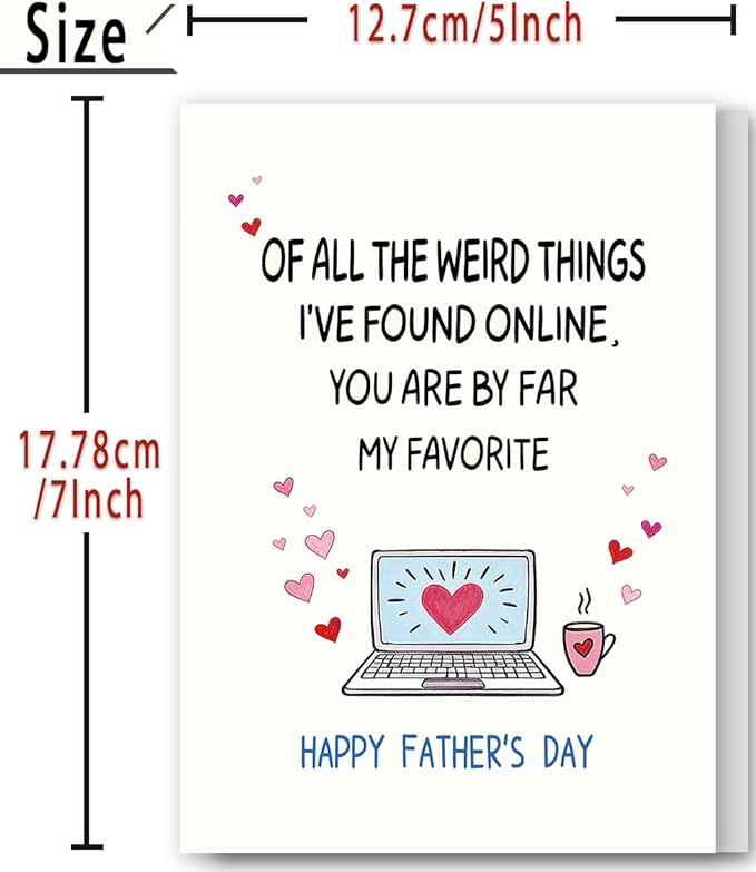 FANCYLUCKY Funny Fathers Day Card for Husband from Wife, Happy Fathers Day Gift for Husband, Father’s Day Decorations for Men