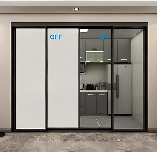 Customizable (59" - 118") Window Privacy Film | PDLC Switchable, Window Film | Smart Film for Windows and Home Office Window | Adhesive Privacy Film | Heat Insulation UV Blocking - Clear to Opaque