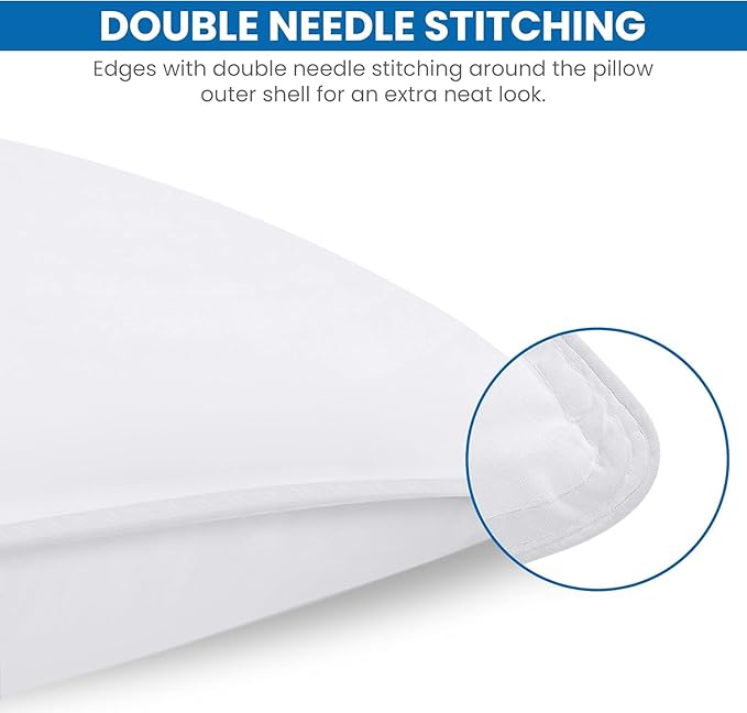 Utopia Bedding Bed Pillows for Sleeping (White), Queen Size Set of 4, Hotel Pillow, Cooling Pillows for Side, Back or Stomach Sleepers