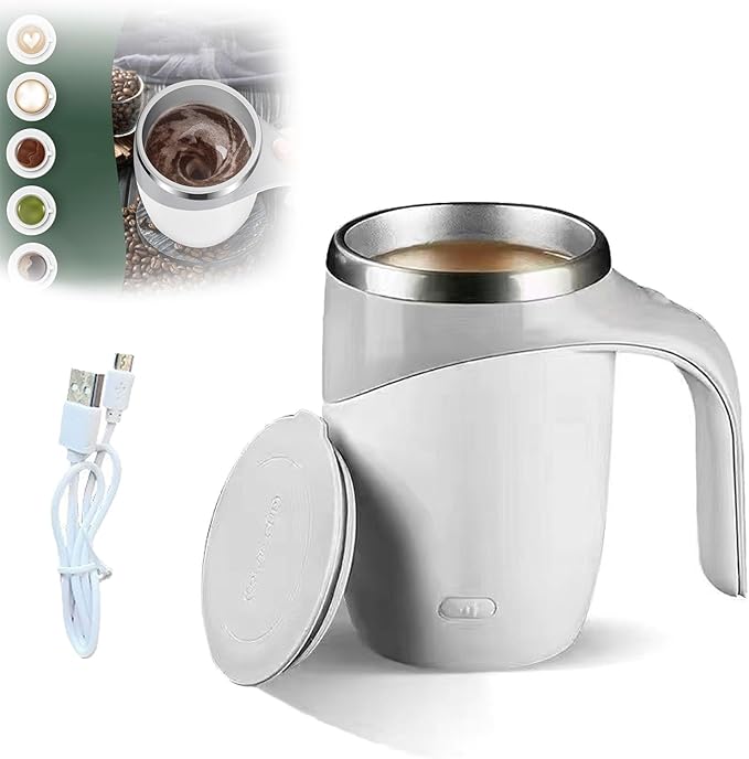 Automatic Magnetic Stirring Coffee Mug, Automatic Coffee Stir Cup, Self Stir Coffee Mug, Self Stirring Coffee Mug, Auto Stirring Coffee Mu (USB Charging C)