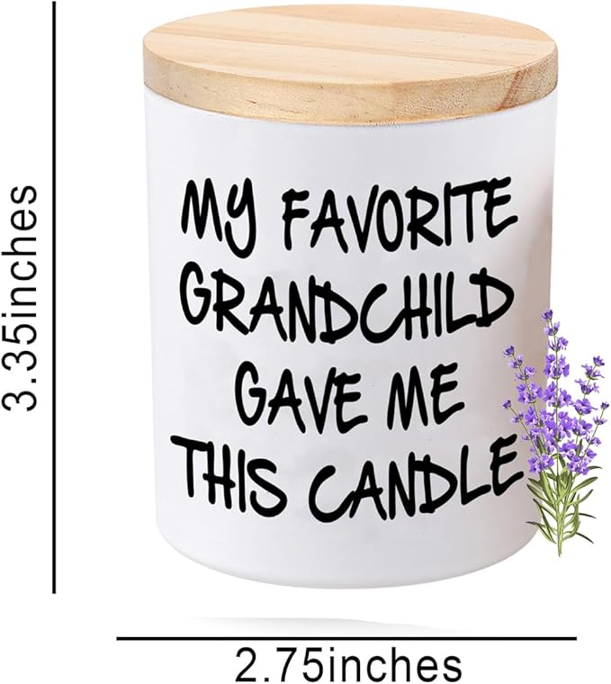 BFJLIFE Gifts for Grandma Grandpa Funny Novelty Unique Christmas Mothers Day Birthday Gifts for Grandpa Grandma Grandparents Lavender Scented Soy Candle