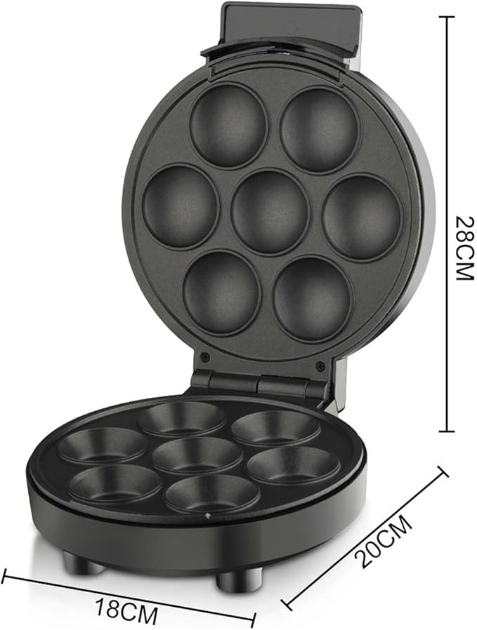 Cupcake Maker Mini Donut Maker Non Stick Cool Touch Electric Donut Maker Double Heated Makes 7 Cupcakes Perfect for Breakfast Snacks and Desserts(US Plug 110V)
