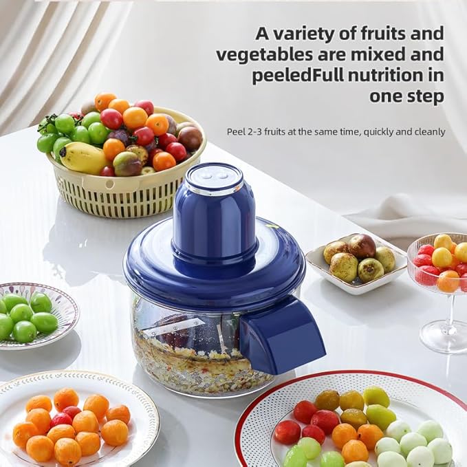New Automatic Peeler Machine, Portable USB Rechargeable Peeling Machine,Grape Tomato Plum Cherry Skin Remover Tool，Electric Fruit Peeler Skin Remover Tool Garlic Peeler Machine (White)