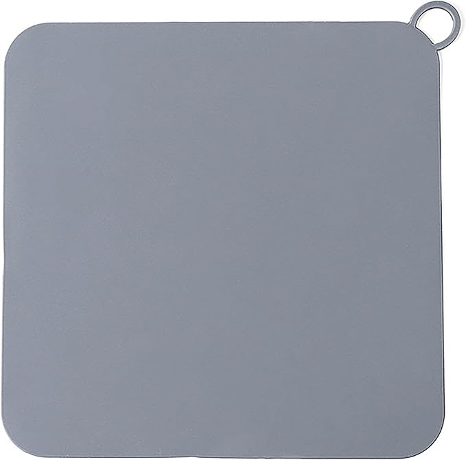 Silicone Tub Stopper Floor Drain Cover,2 Pieces Sewer Anti-Odor Mat Deodorizing Drain Plugs for Kitchen,Bathroom and Laundry(8x8 inch) Grey