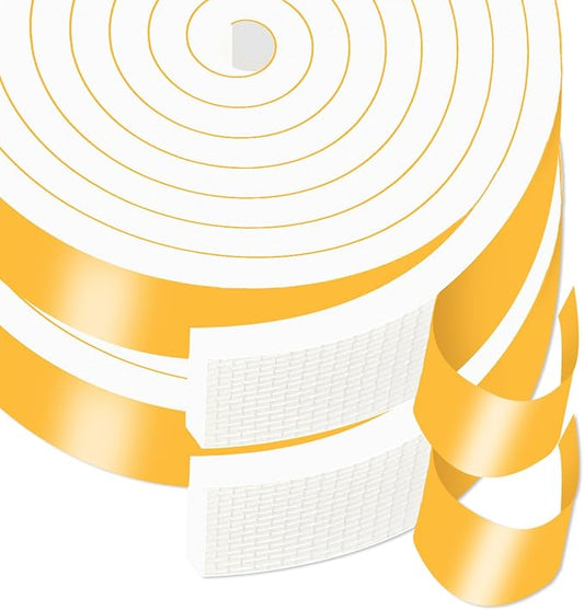 Weather Stripping Door Seal Strip,Weather Stripping,High Density CR Door Seal Strip for Door Frame for Windows (White,3/4 in x 5/16 in x 13Ft)